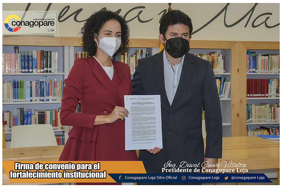 Ante la terrible situación que esta atravesando el territorio ecuatoriano debido a la pandemia del COVID19 (coronavirus), son varios los esfuerzos que se están realizando en apoyo a los sectores más vulnerables de la ruralidad de la provincia de Loja, en este contexto hoy se firmó un convenio de apoyo interinstitucional entre el Conagopare Loja y la Prefectura de Loja, para la entrega de 4000 kit´s de alimentos en las 78 parroquias de la provincia, acción que será coordinada por el Centro de Acción Social Matilde Hidalgo y el Conagopare Loja.